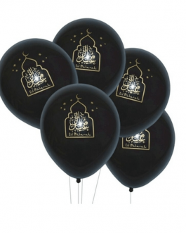 Ballon Eid mubarak cadre noir et doré