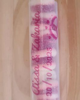 Éprouvette à bonbons personnalisée